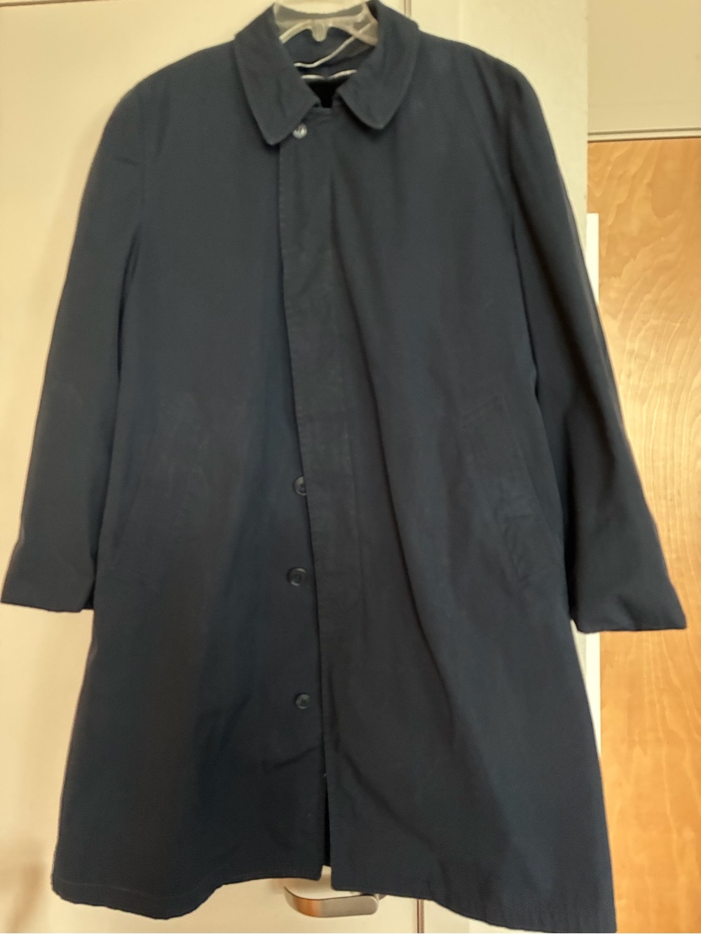 Men’s London Fog Navy Single-Breasted Trench Coat